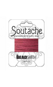 Beadsmith Rayon soutache cord 3mm - Merlot